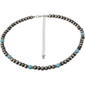 Durable Turquoise Beaded Choker Necklace - Bohemian Elegance for Every Occasion